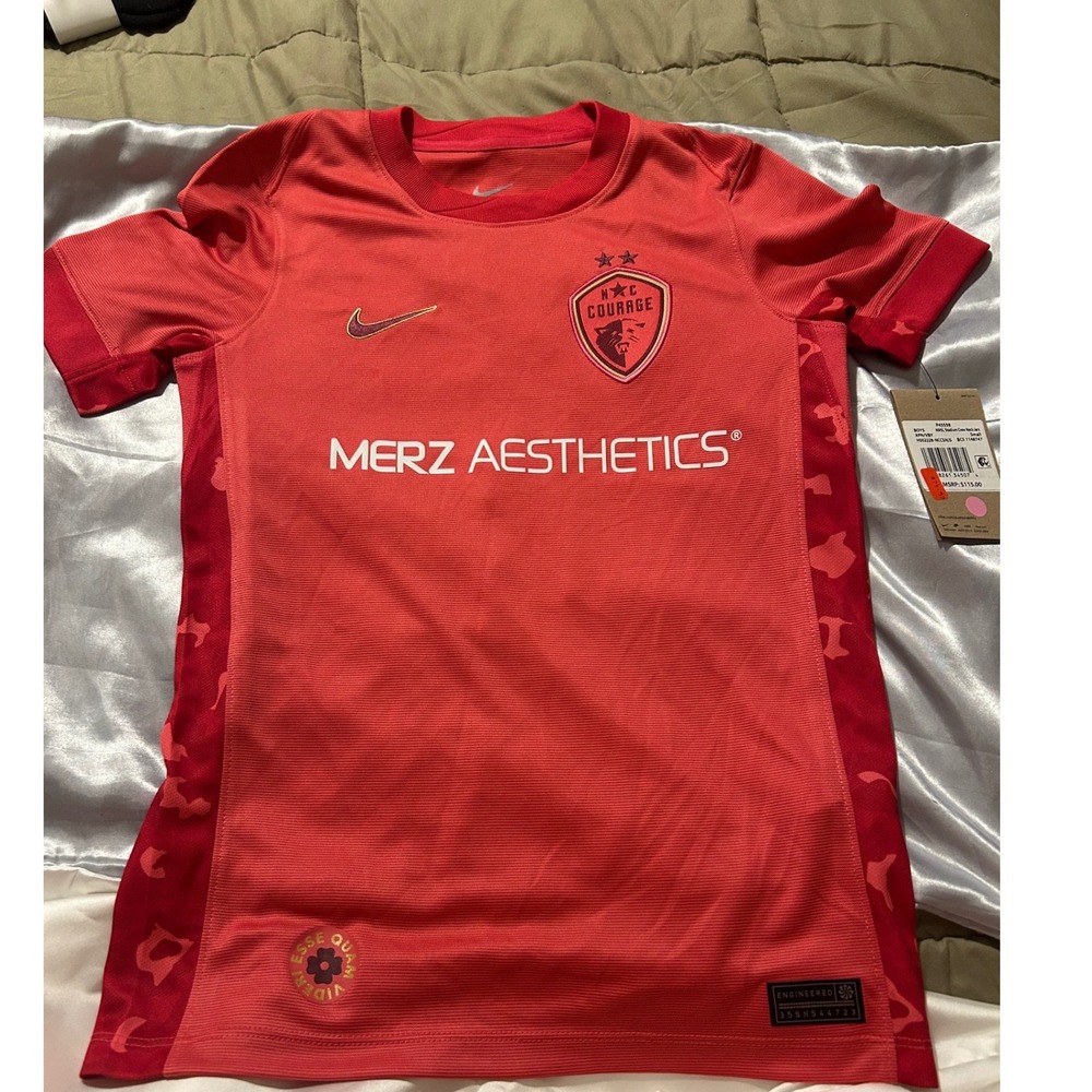 Nike NC Courage NWSL Soccer Jersey Shaw 19 Red Dri-FIT Stadium Shirt Small